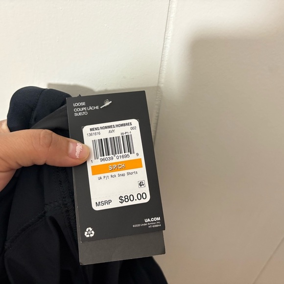 Under Armour Project Rock Snap Training Shorts Black/White 1361616-002 Men's S - Picture 7 of 10